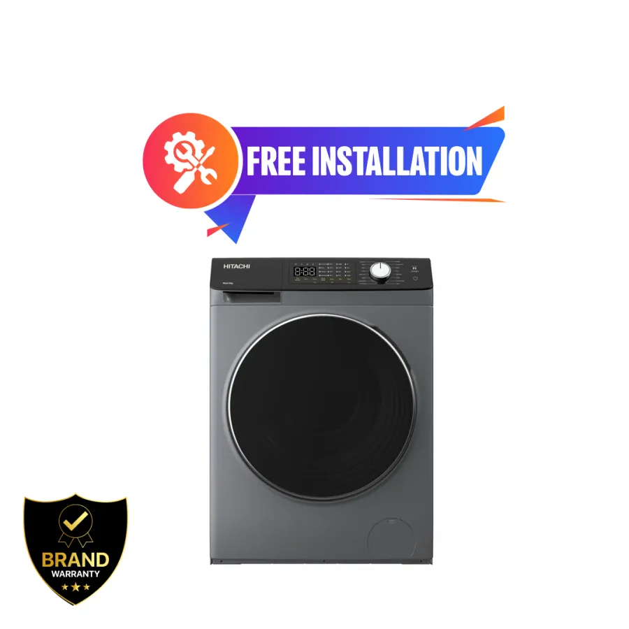 Hitachi 9kg Inverter Front Loading Washing machine (BD-904HVOS)