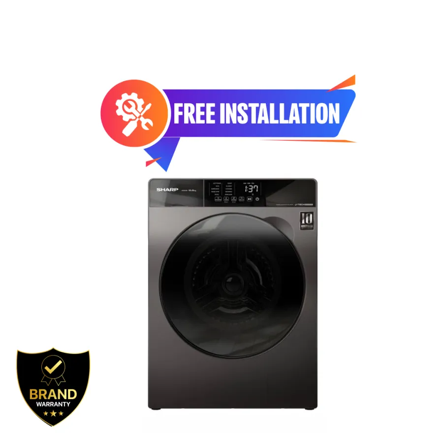 Sharp 10.5kg Front Loading Washing Machine (ES-FW105SG)
