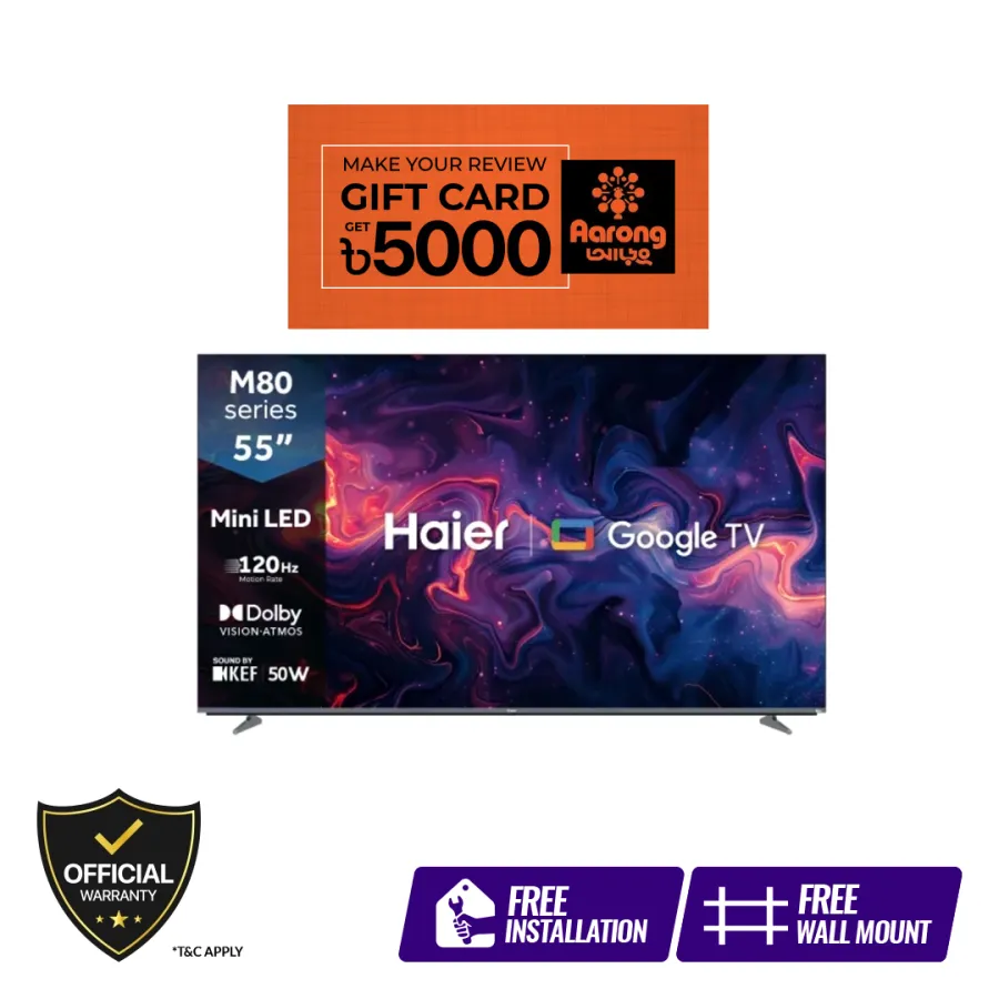 Haier 55 Inch Mini LED 4K Google TV (H55M80FUX)