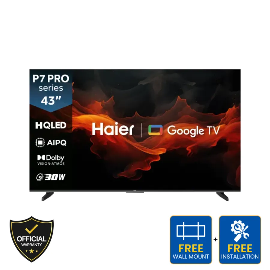 Haier 43 Inch HQLED Pro 4K Google TV (43P7PRO)