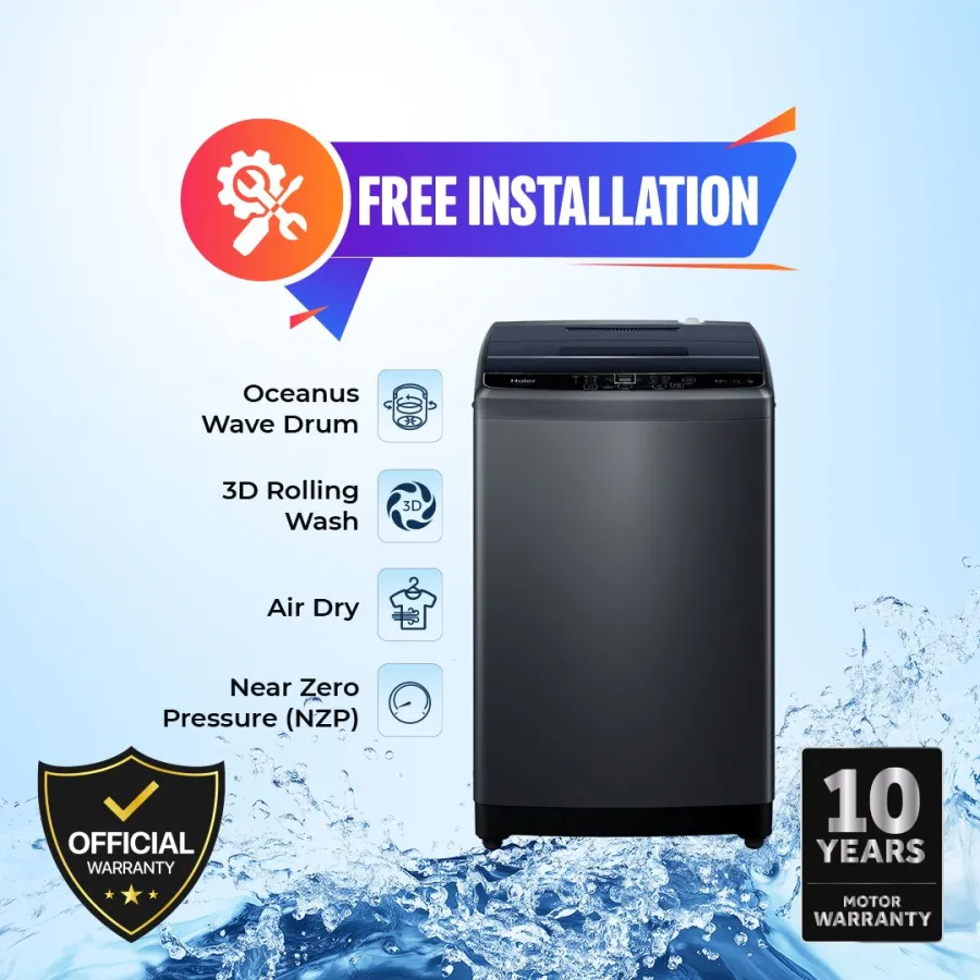 Haier 7.5kg Top Load Automatic Washing Machine (HWM75-ABFIS6)