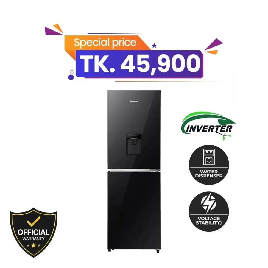 Hisense 270 Liters BMF Inverter Refrigerator with Water Dispenser (RB1G266NMMB/BD3)