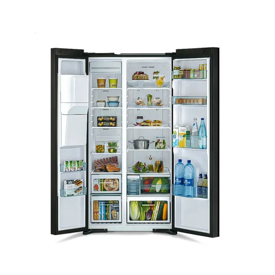 Hitachi 633L Side By Side Refrigerator (RSX800GPB0-GBK)