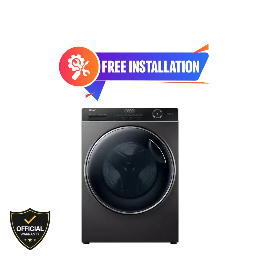 Haier 10.5 & 7Kg AI Direct Motion Front Loading Washing Machine (HWD105-B14959S8U1)