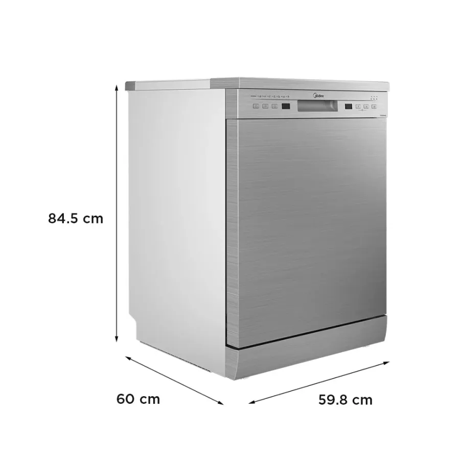 Midea 13 Place Settings Free Standing Dishwasher (WQP12-5201F)