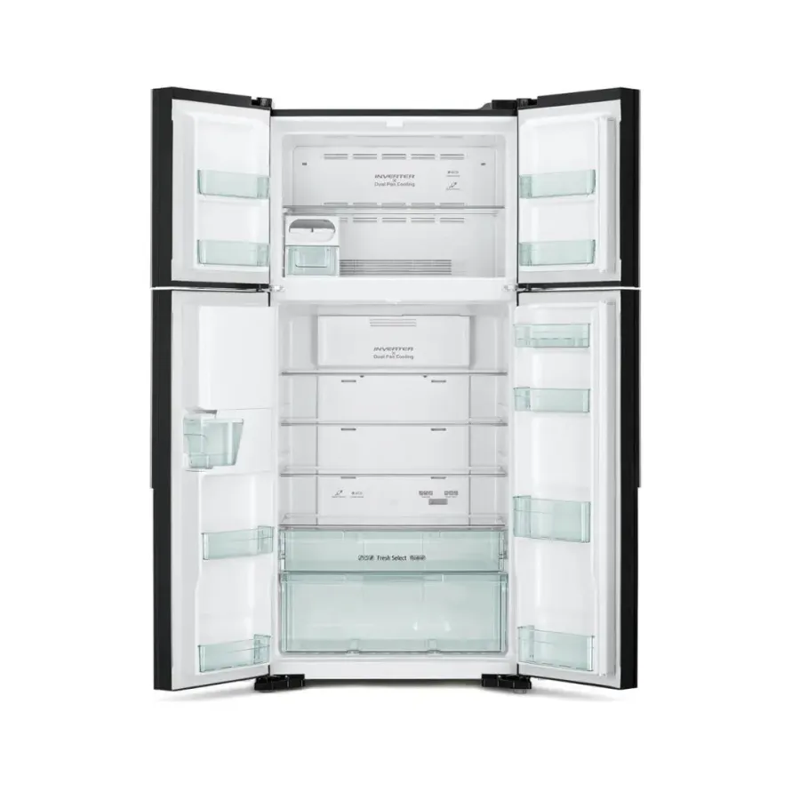 Hitachi 586 Liters Big French No Frost Side by Side Refrigerator (RW690P7PB-KD-GBK7)