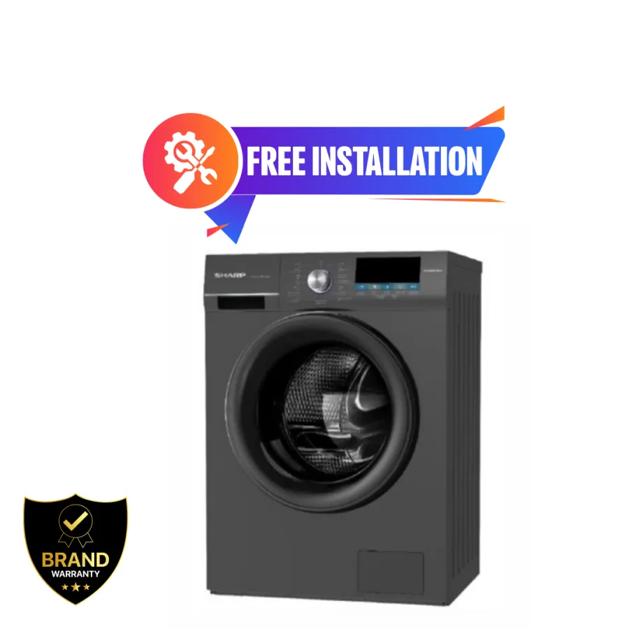 Sharp 10KG Front Loading Inverter Washing Machine (ES-FEI1012DLZ-S)